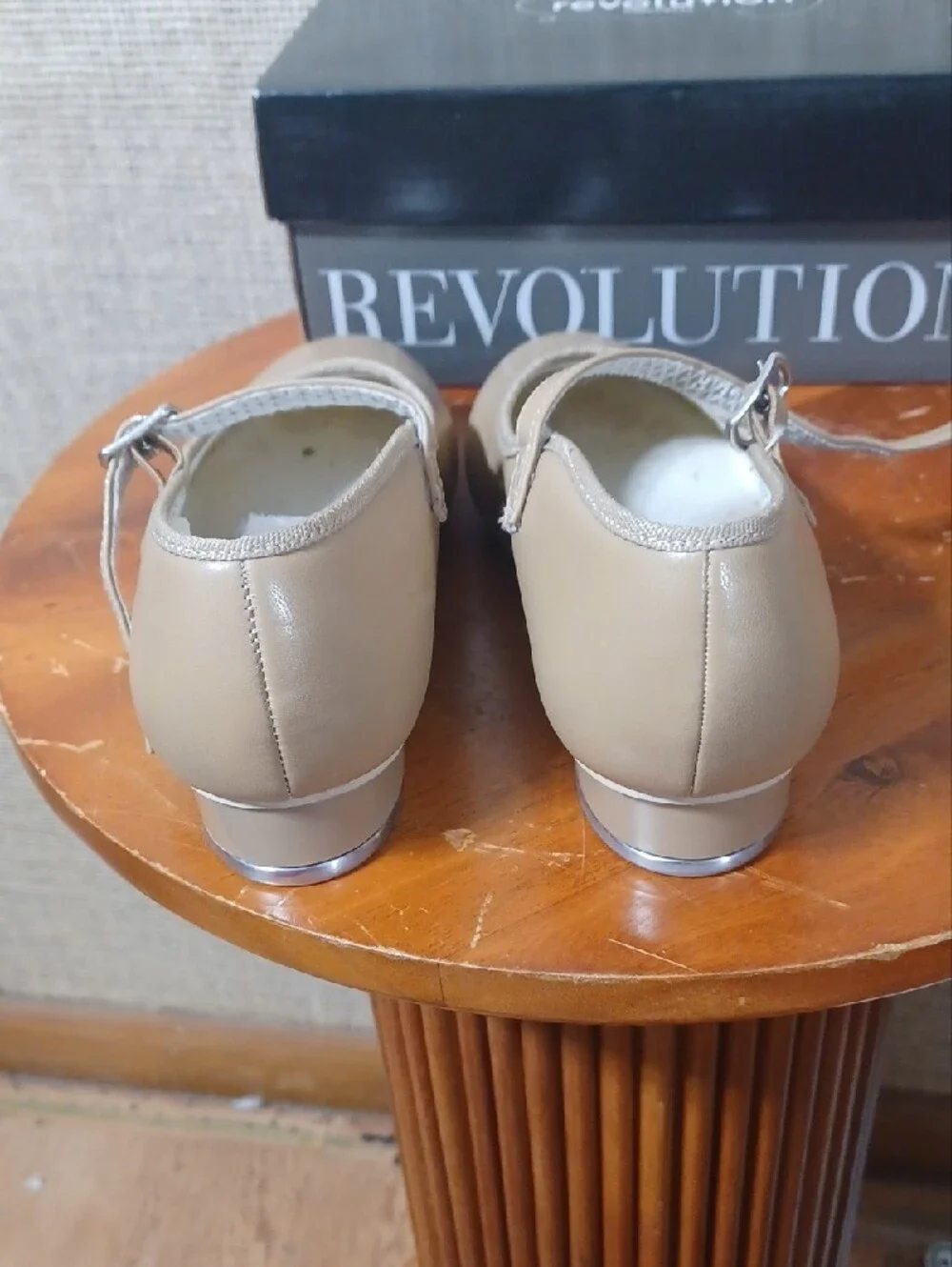 Revolution Kids Beige Mary Jane U-SHELL TAP Shoes